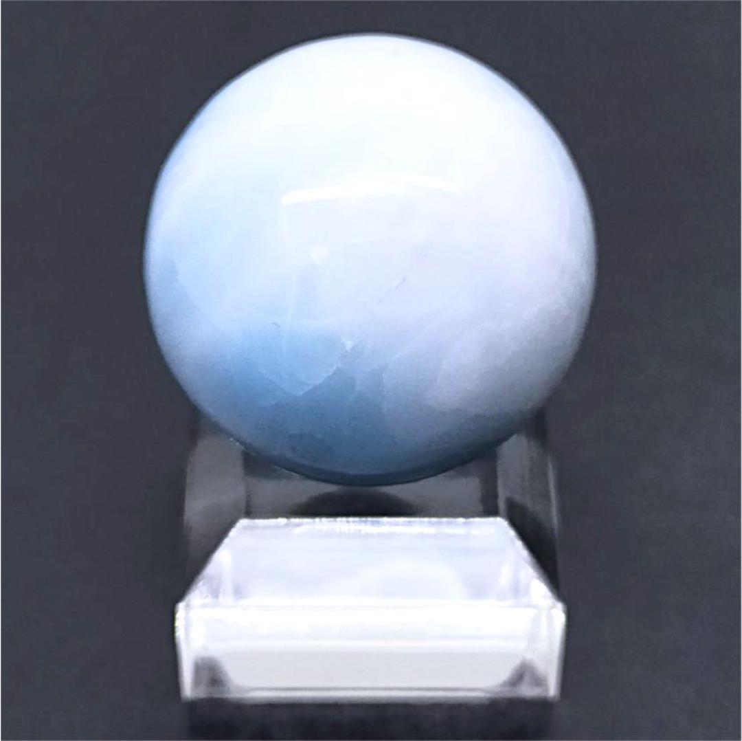 【ドミニカ産】22mmラリマーの丸玉(穴あり)