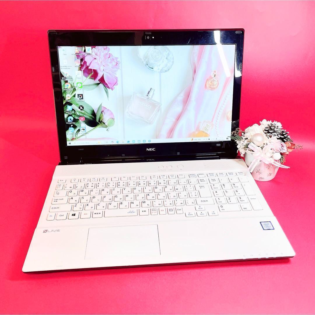 Corei7✨️ブルーレイ✨️大容量1TB可愛い白ノートパソコン✨️カメラ付き事務作業