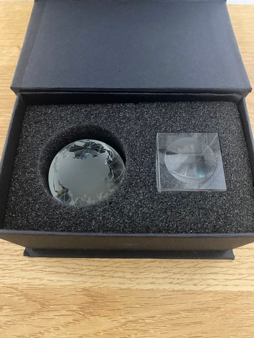 【新品未使用】アメリカ　ボーイング　地球儀　インテリア　ガラス製