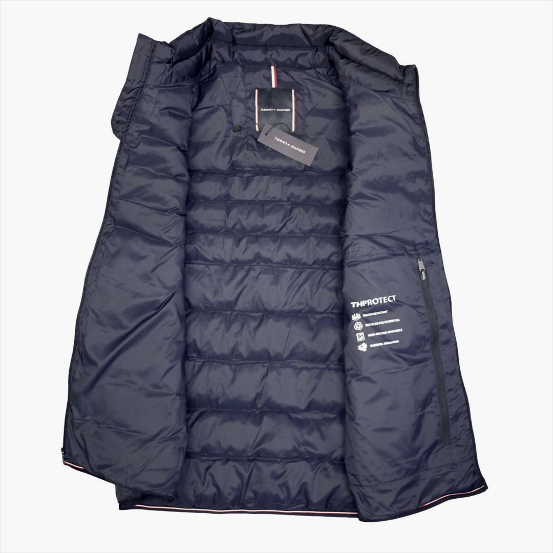 新品 トミーヒルフィガー THPROTECT 軽量 耐水 中綿 ベスト M 紺