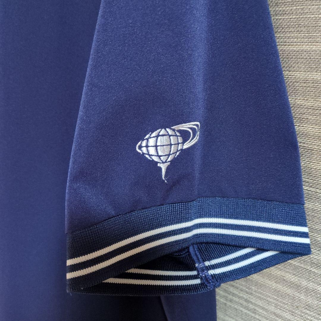 BEAMSGOLF ネイビー ジップアップポロシャツ