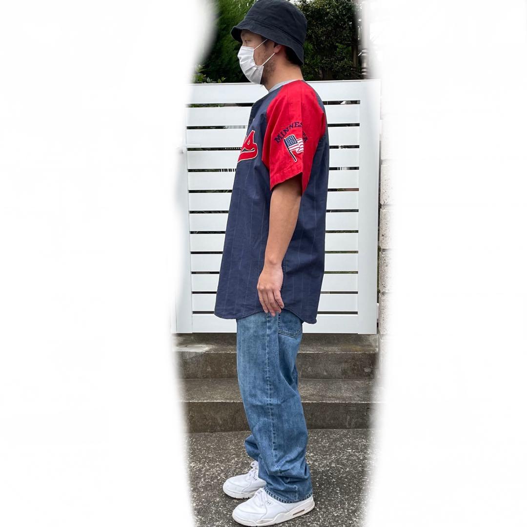 90's Minnesota Twins クーパーズタウン XL古着ゲームシャツ