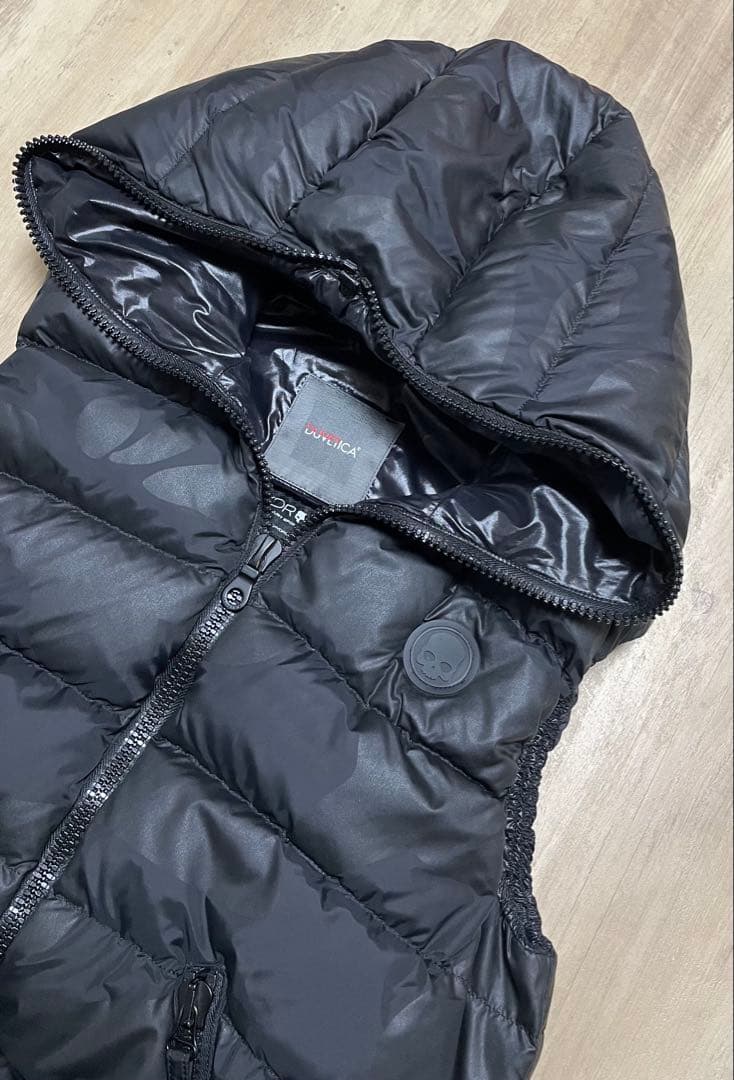 ハイドロゲンxデュベティカ迷彩　ダウンベスト　ブラック　46 カモフラージュ