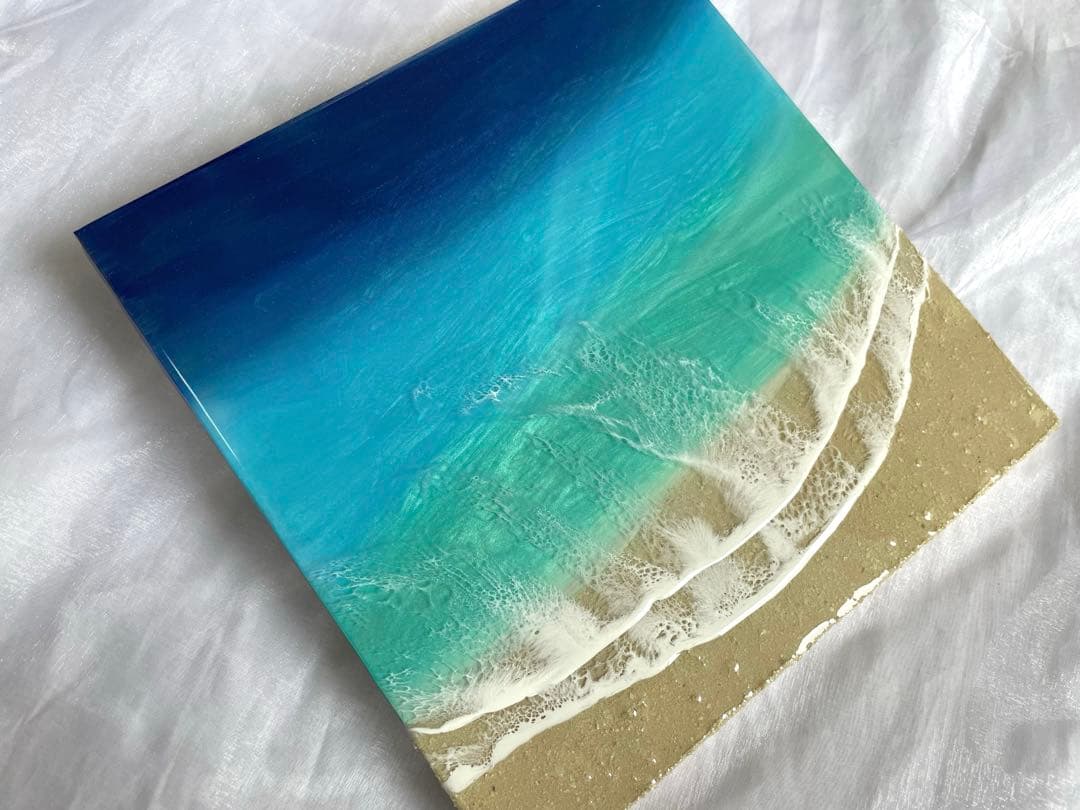 3 waveオーシャンレジン　パネル　NO14