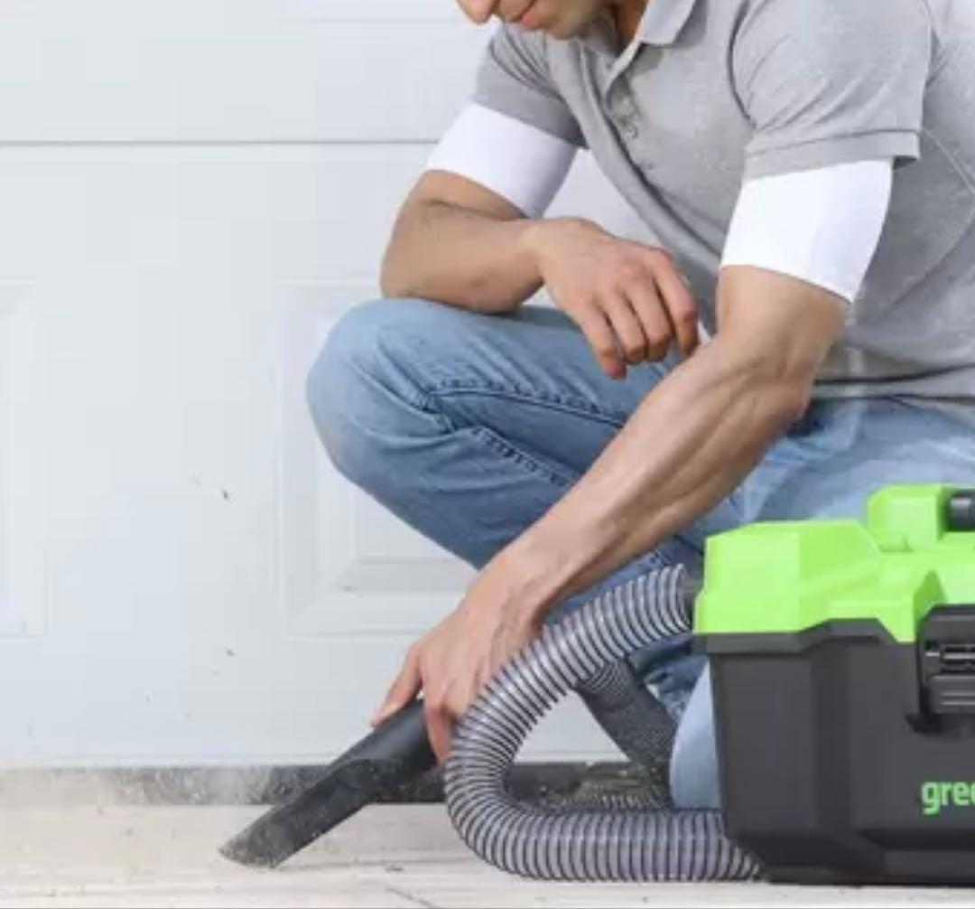 greenworks WDV40B00 3ガロン乾湿両用掃除機バッテリー付