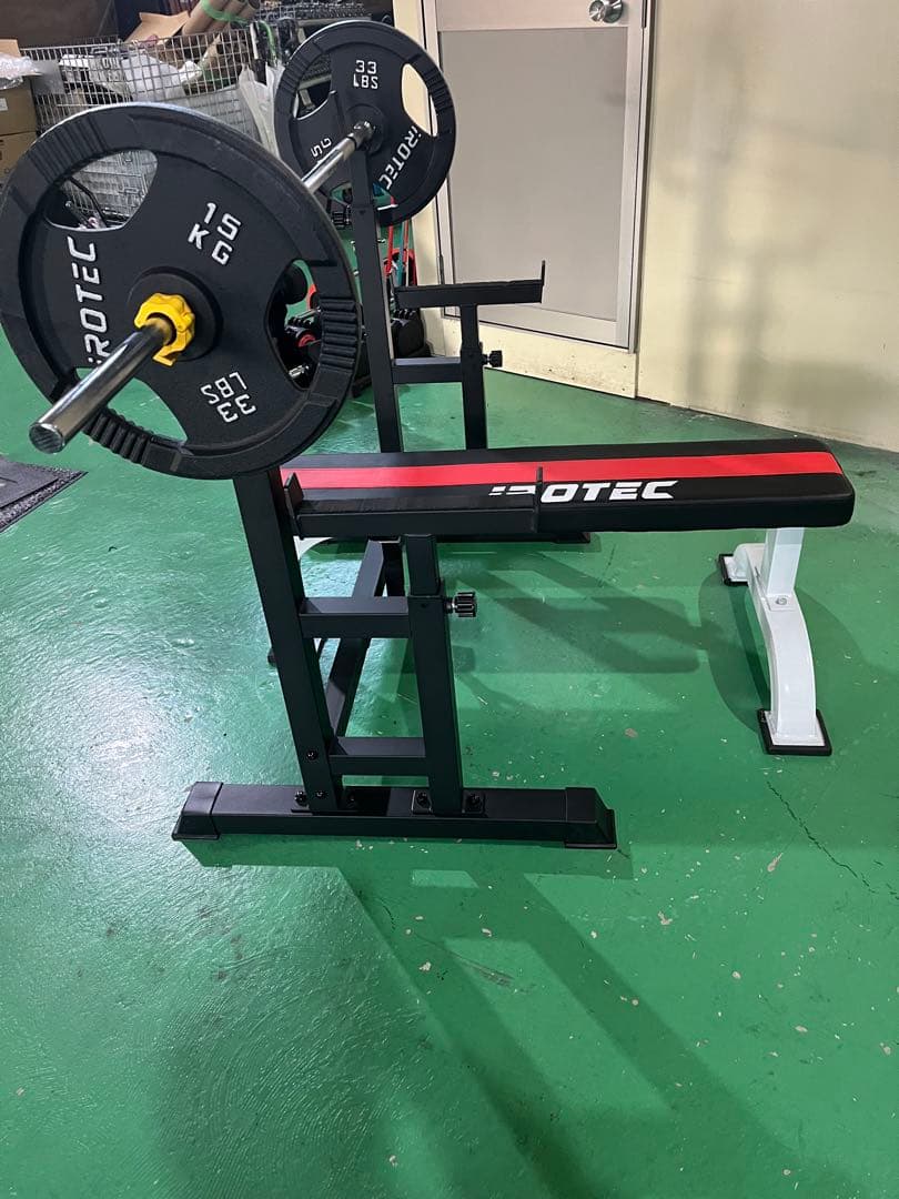 IROTEC ベンチプレスセット一式 バーベル・プレート付