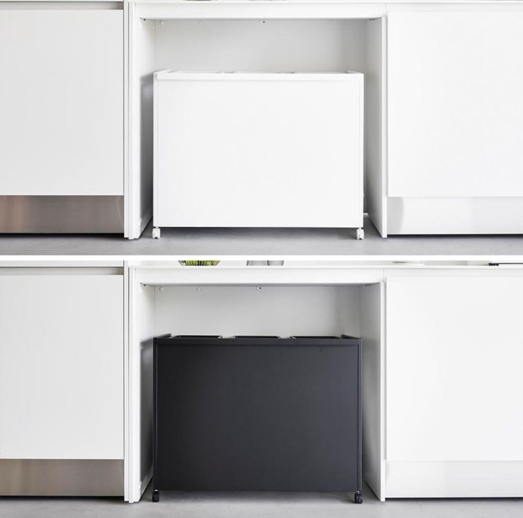 【新品未開封】目隠し分別ダスト　45L 3分別 山崎実業 tower 黒