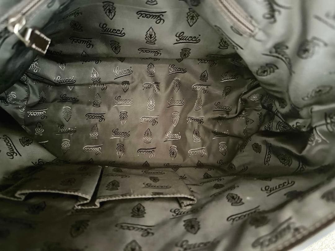 グッチシマ　メンズ　斜めかけバッグ　ダークブラウン