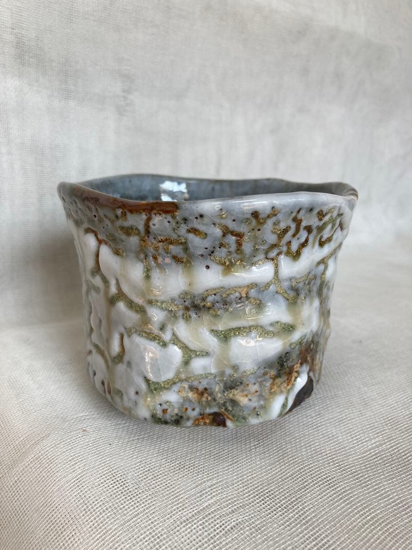 信楽焼／土灰志野茶碗／B13