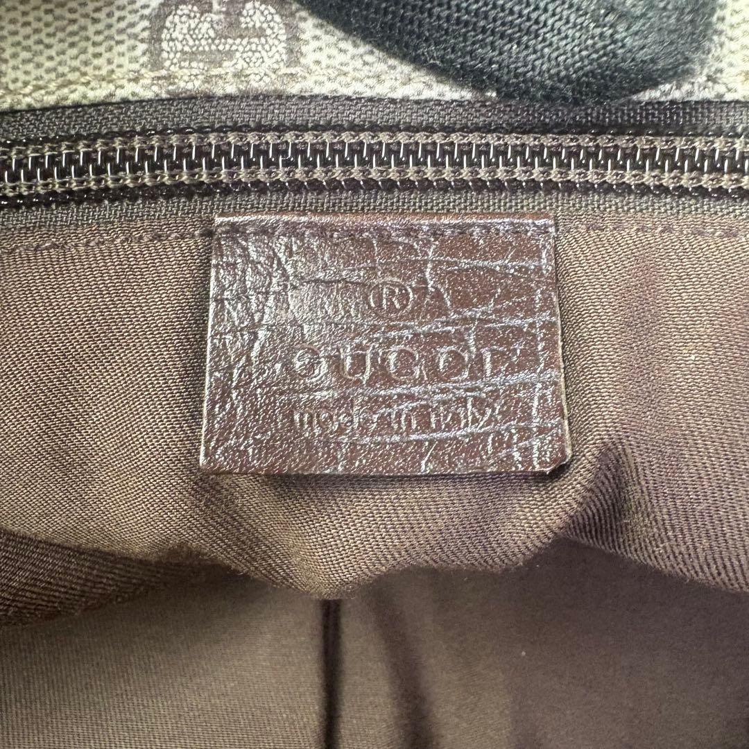 031 美品 GUCCI PVC ショルダーバッグ GGスプリーム 大容量 u1