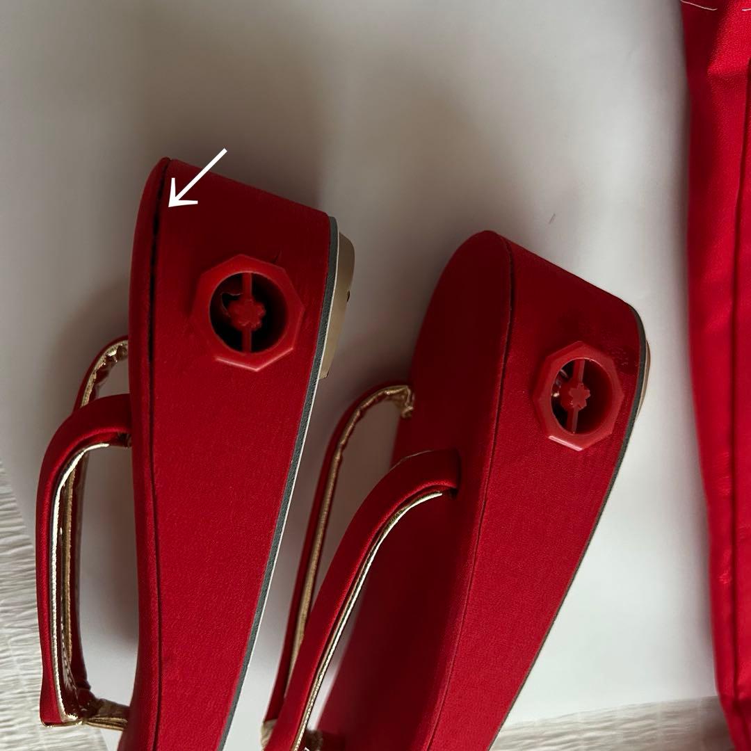 未使用品 七五三 3歳 着物 赤 総絞り 753 絹 被布 三歳 赤 草履 巾着