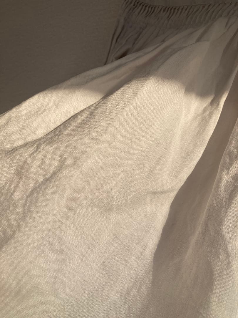 【最終価格】scye サイ リネン ピンクタックブラウス 36 ホワイト