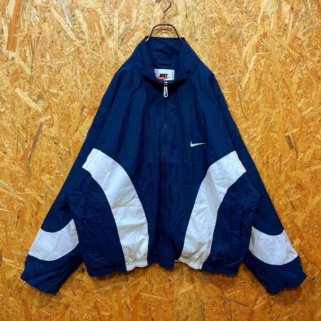WASABI ナイキ バックロゴ レアカラー ゆるだぼ ナイロンジャケット