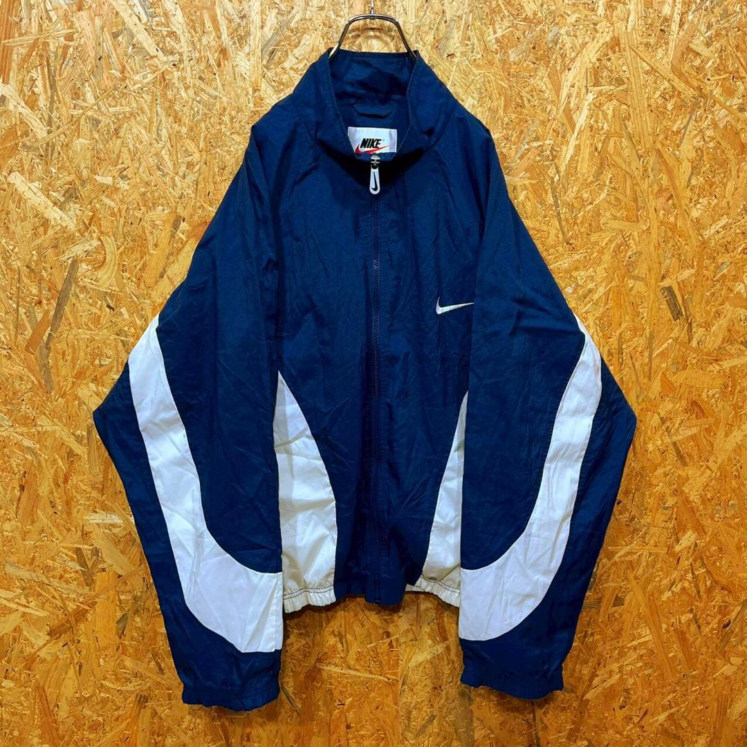 WASABI ナイキ バックロゴ レアカラー ゆるだぼ ナイロンジャケット