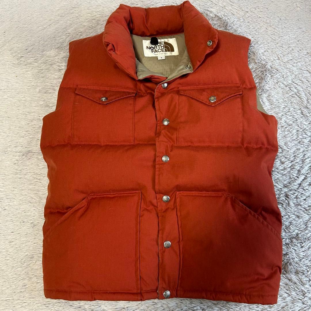 THE NORTH FACE ザノースフェイス　ダウンベスト　アメリカ製　茶タグ