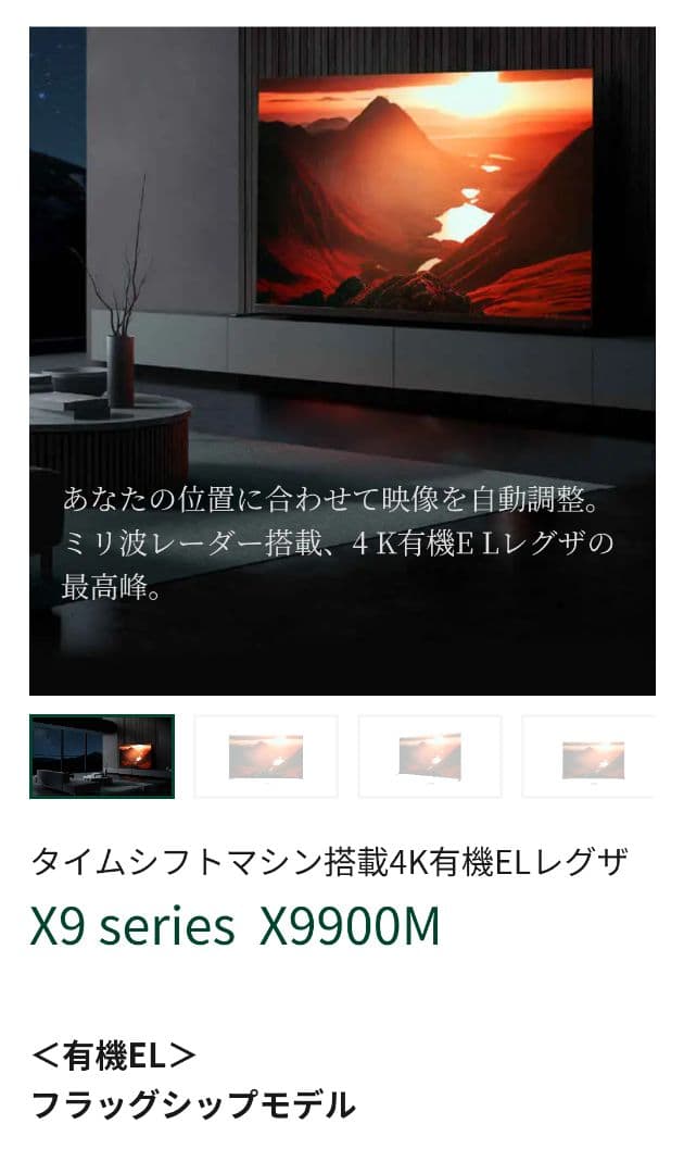 REGZA レクザ 有機ELテレビ 65X9900M 4K 東芝