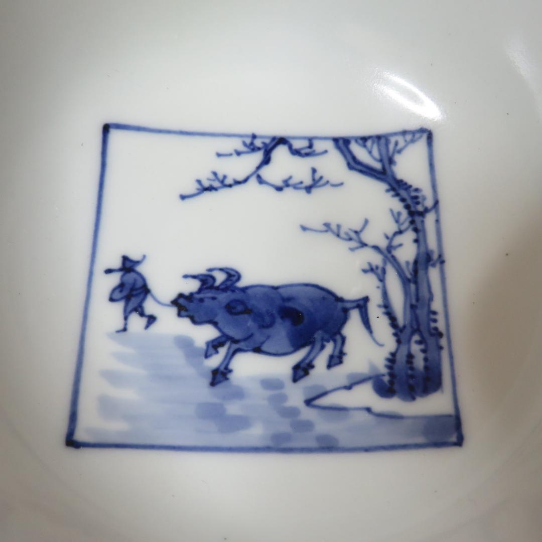 蓋物 菓子器 色絵鍋島 牛 銘