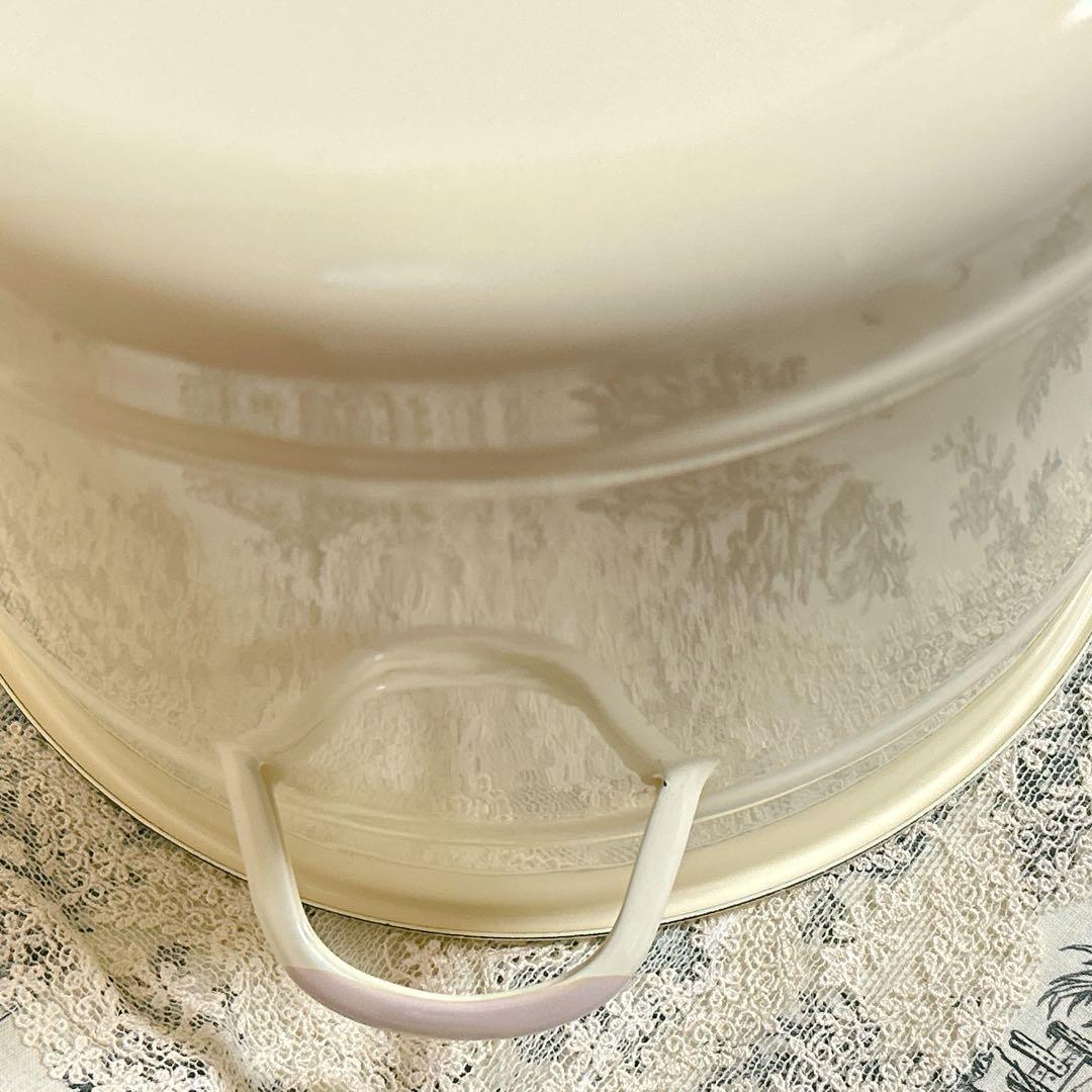 カバー付❣️イマン フローラ ビード入り ライスストッカー imane ホーロー