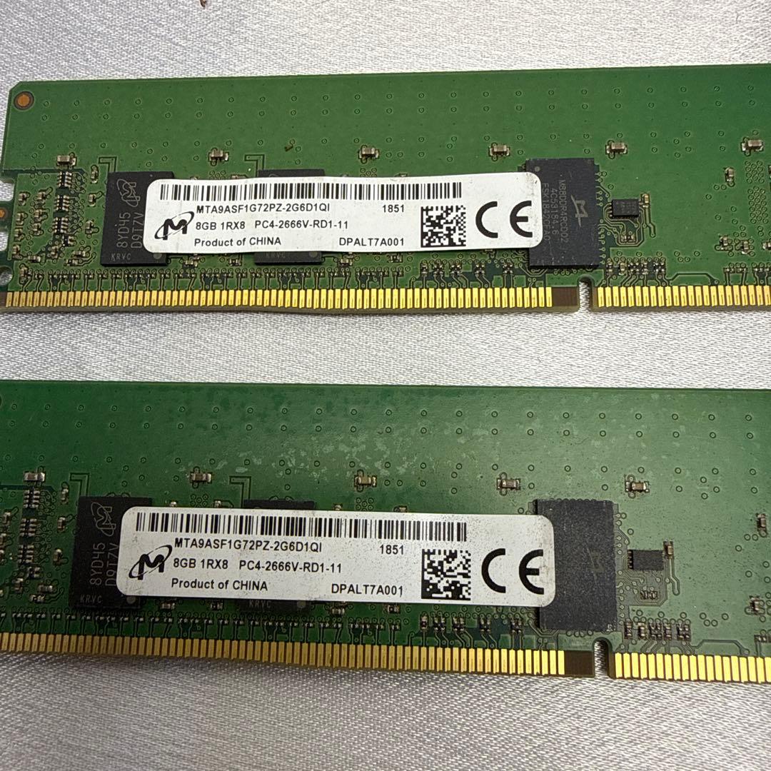 MTA9ASF1G72PZ 8GB DDR4 メモリ 2666