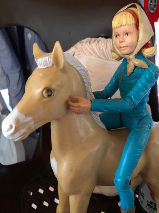 アメリカ　USA アンティーク　レトロ　フィギュア　馬　カウボーイ