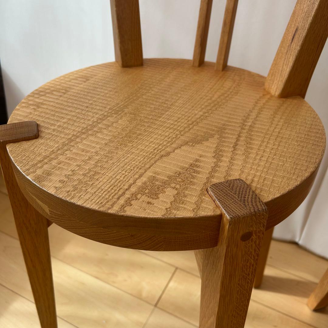 HIRASHIMA ヒラシマ　無垢材 2脚　座刳り　曲げ木　ウィンザー　極希少品