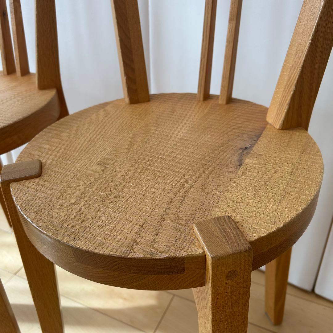 HIRASHIMA ヒラシマ　無垢材 2脚　座刳り　曲げ木　ウィンザー　極希少品