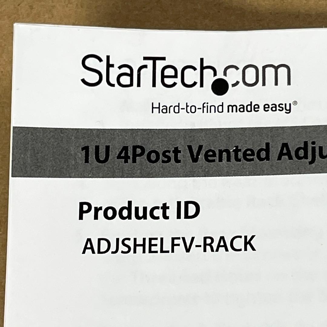 StarTech 1Uラック棚板 4ポスト ADJSHELFV 耐荷重68kg