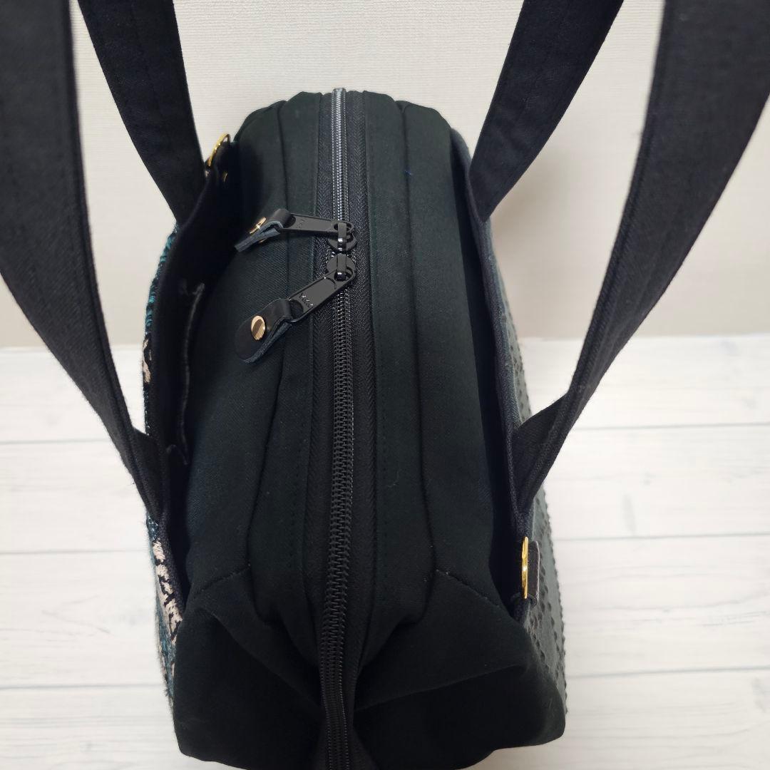 r.ぽってりボストンL rosy ブルーグリーン ミナペルホネン