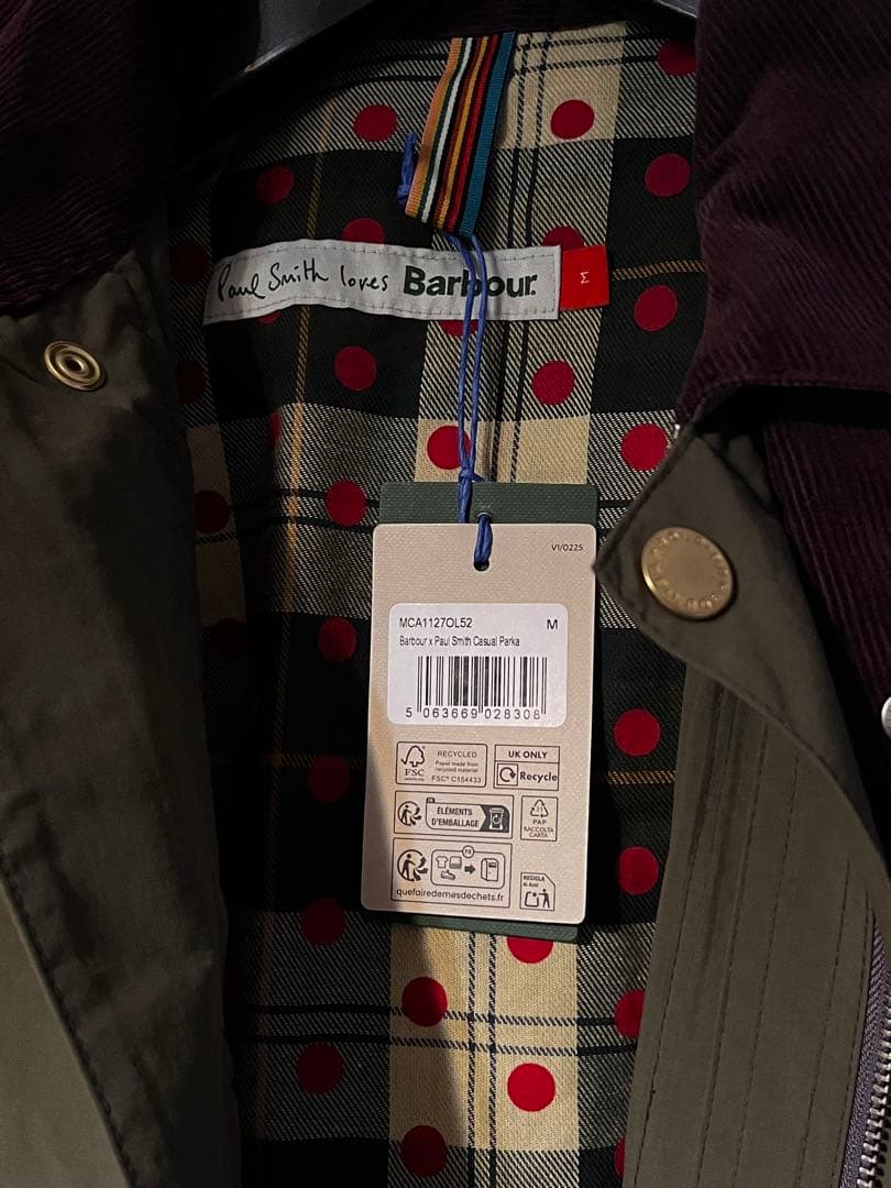 s*5様 日本未発売　\"Paul Smith Loves Barbour\" M