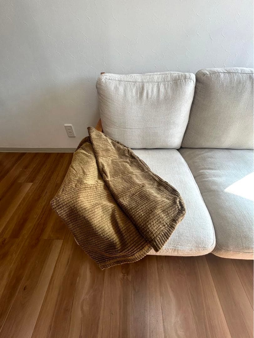 Re:CENO NOANAソファ 3人掛け、カバーリネン/コーディロイ2種セット