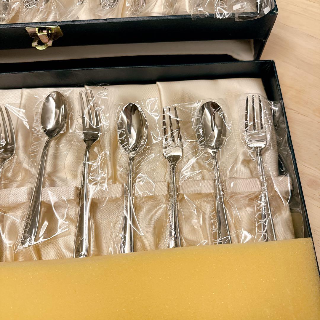 ラッキーウッド ステンレス18/10 カトラリーセット 未使用