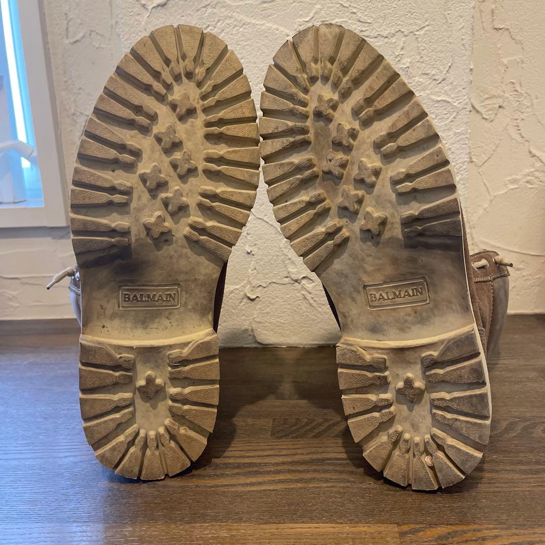 BALMAIN ブラウン スエード ブーツ