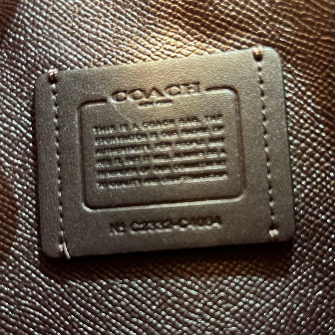 極美品 コーチ ショルダーバッグ ブラック レザー C4084 ハンドル無し