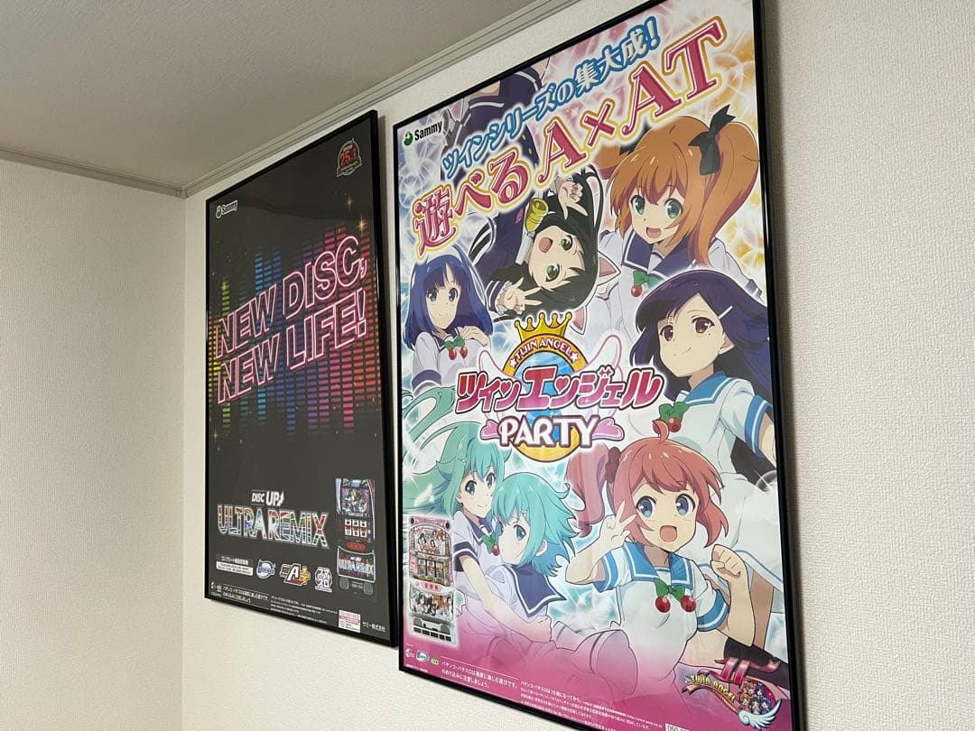 パチスロ、パチンコポスター4枚セット A1 額縁付き