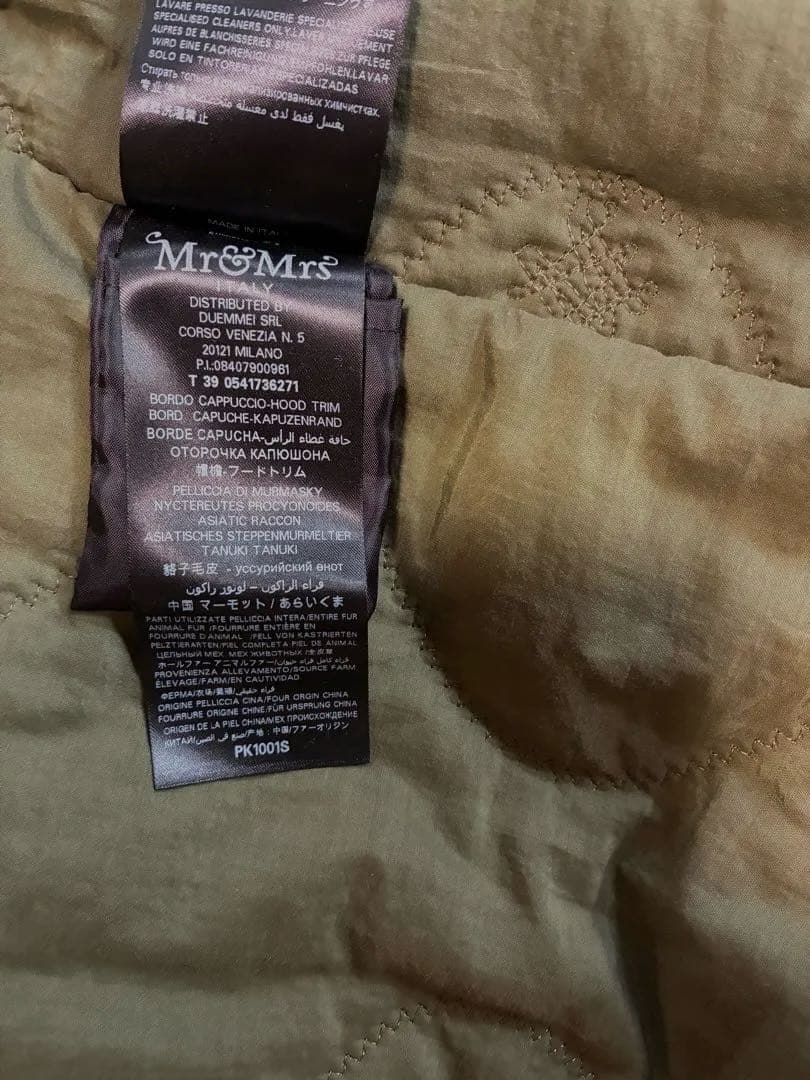 mr&mrs italyモッズコート美品ミスターアンドミセスイタリー日本限定品