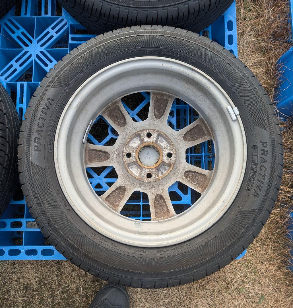 ②中古品 ダイハツタント2024製タイヤ付き純正ホイール4本セットの2本