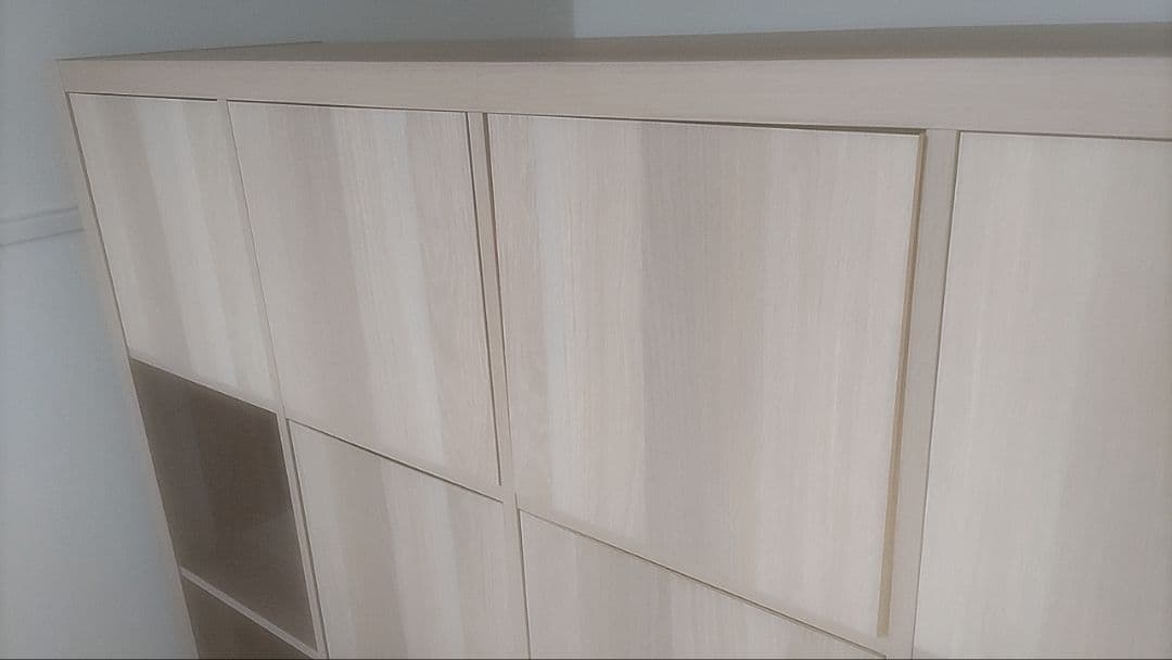 IKEAのシェルフユニット　ホワイトステインオーク調