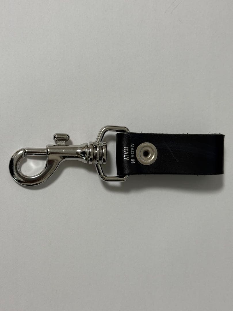 Supreme ブラックレザー キーホルダー