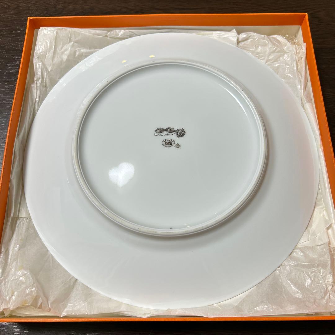 美品　HERMES エルメス　箱付き　シェーヌダンクル　チェーン柄　27cm大皿