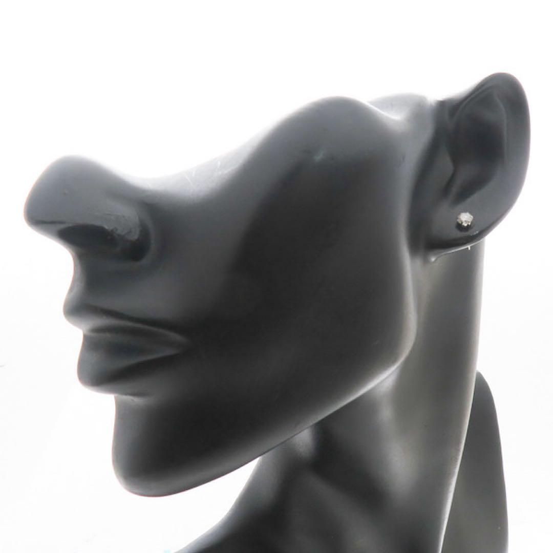 ハ*シ様 【本物保証】Pt900 天然ダイヤモンド 片耳ピアス　刻印0.2