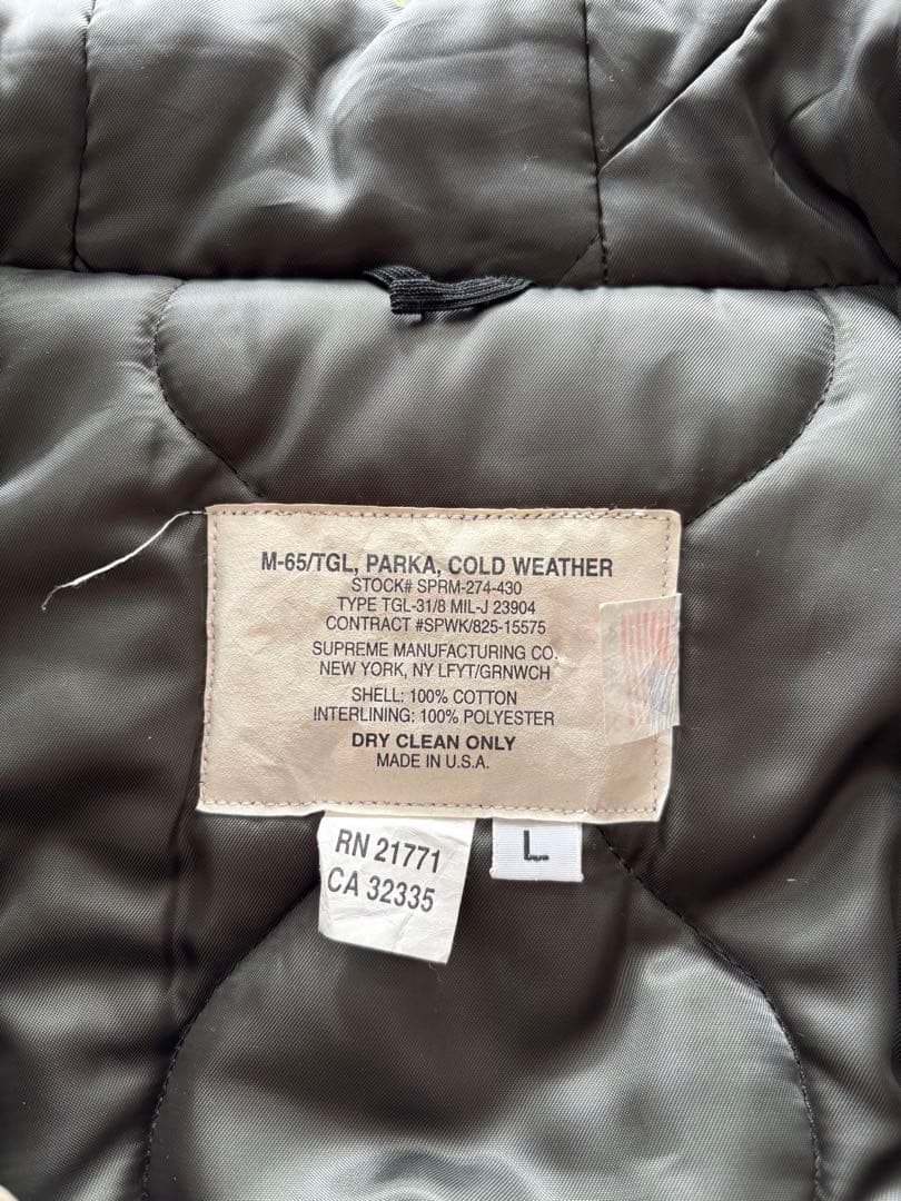 M-65/TGL PARKA COLD WEATHER Lサイズ