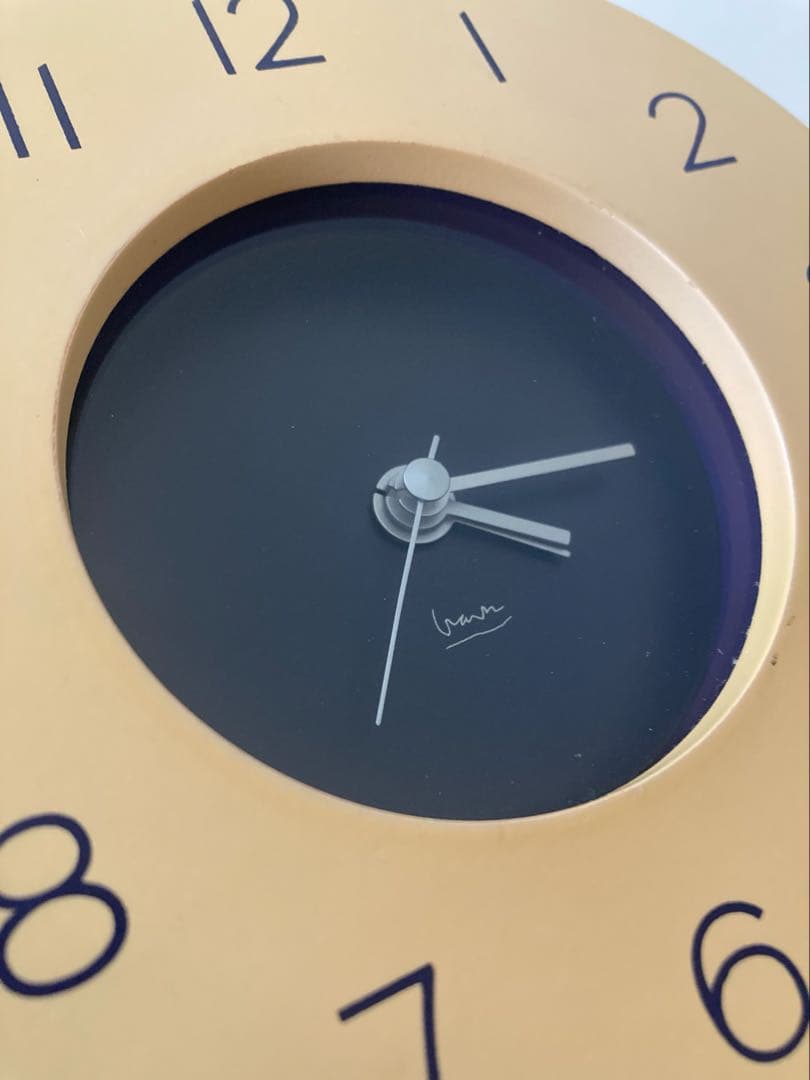 vintage マイケルグレイヴス　ポストモダン　置き時計アラーム付　イエロー