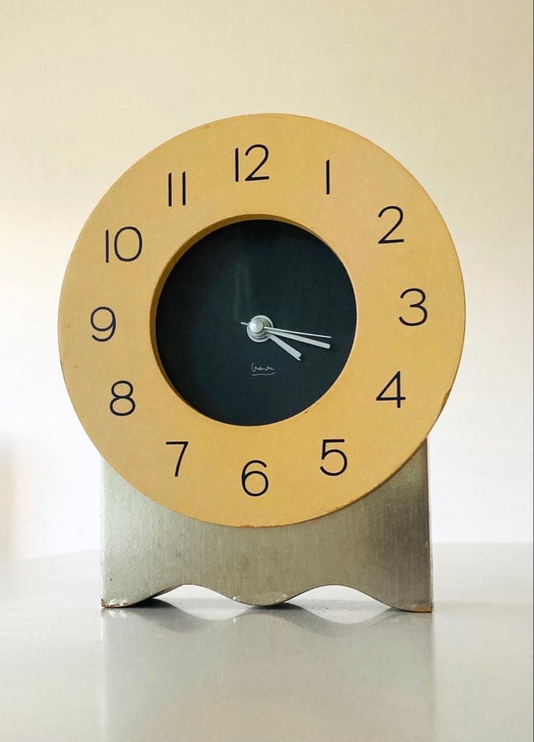 vintage マイケルグレイヴス　ポストモダン　置き時計アラーム付　イエロー