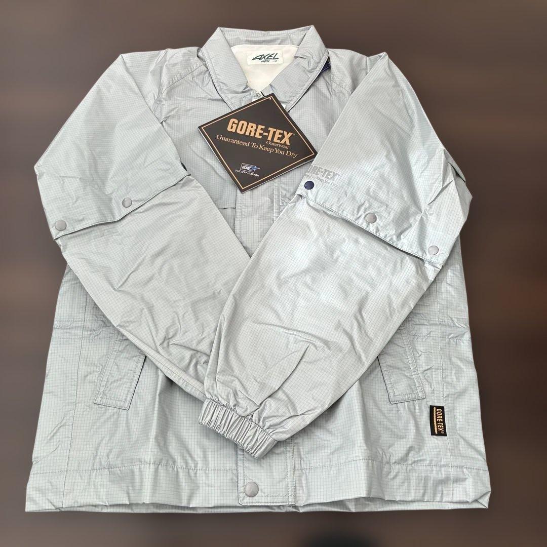AXEL メンズ レインウェア グレー M ゴアテックス ゴルフ