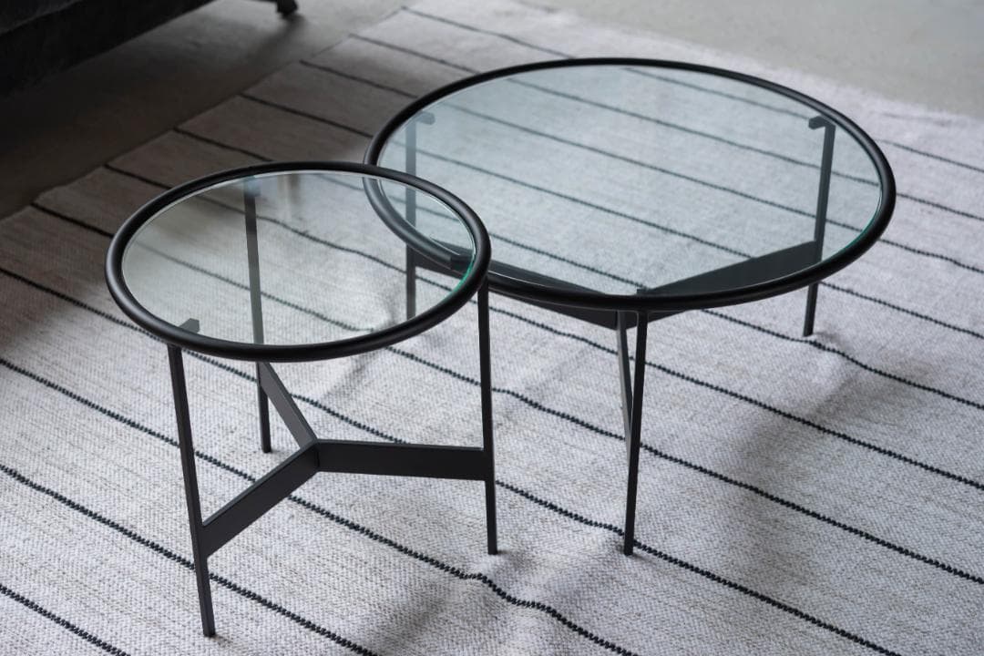 Sサイズ ガラステーブル サイドテーブル 高さ40cm HIT-240 N02