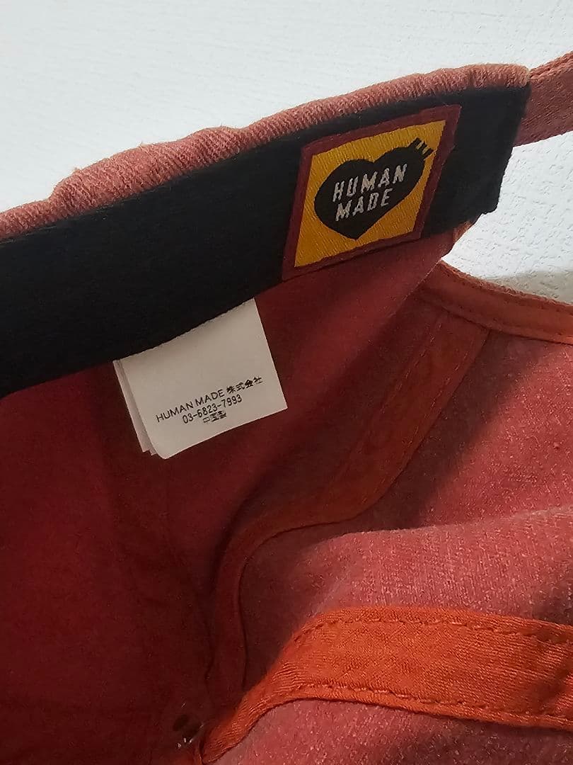 Human made オレンジ　キャップ　美品