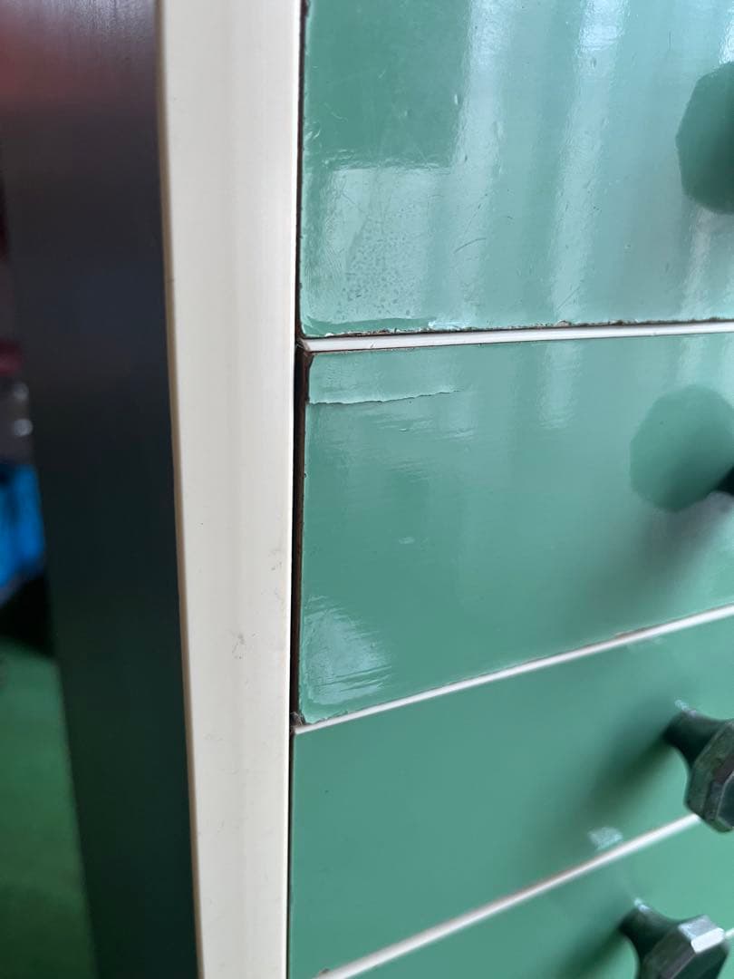 縦型 チェスト グリーン インテリア 引き出し 昭和レトロ 当時物 レトロポップ