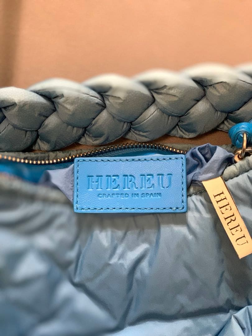 律様 HEREU ESPIGA MINI NYLON BAG BLUE