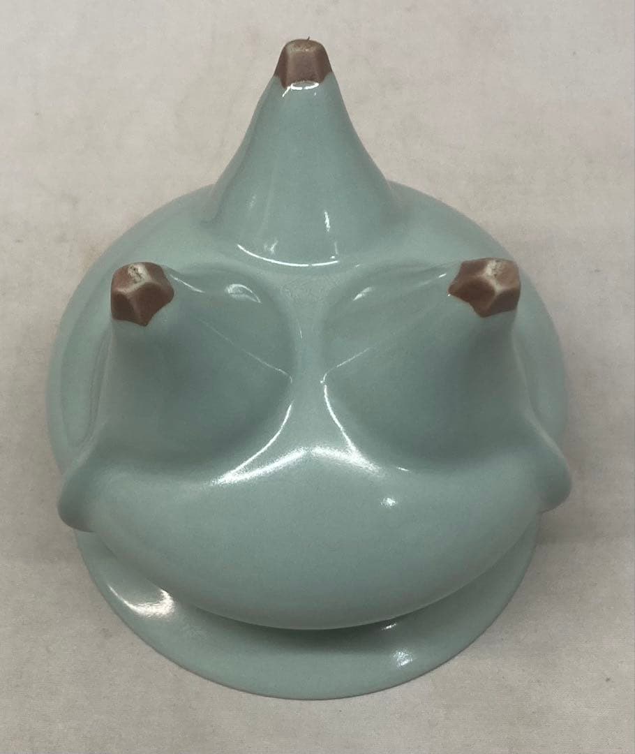 B507s「青瓷袴腰 香炉」諏訪蘇山作純銀四君子肉彫火舎　松與堂造　共箱　京都