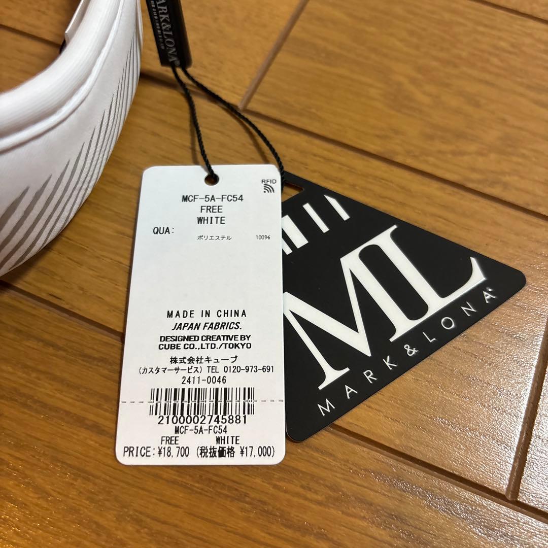 未使用☆MARK & LONA☆ホワイト☆バイザー☆ゴルフ